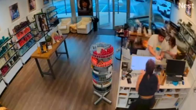 Couple survives being hit by car that crashed through a Jacksonville hair salon — First Coast News Local, Fleming Island Community news
