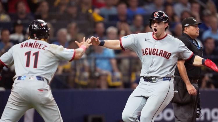 Chase DeLauter and José Ramírez lead the Guardians to a 7-3 win over the Rays in Game 1 of the ALCS — WTSP Sports Tampa Bay, Fleming Island Sports news