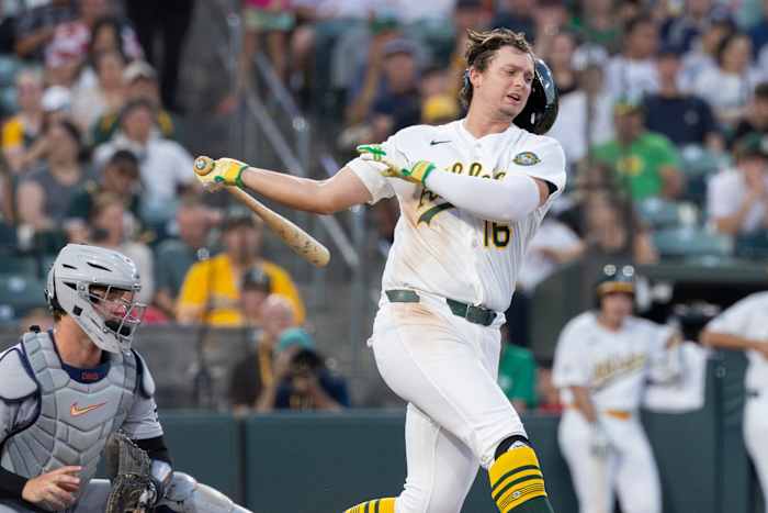 A's slugger Nick Kurtz will see a specialist about his injured right thumb — News4JAX Sports, Fleming Island Sports news